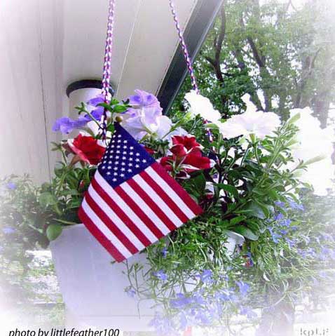 july 4th decorations porch patriotic basket courtesy flag american hanging