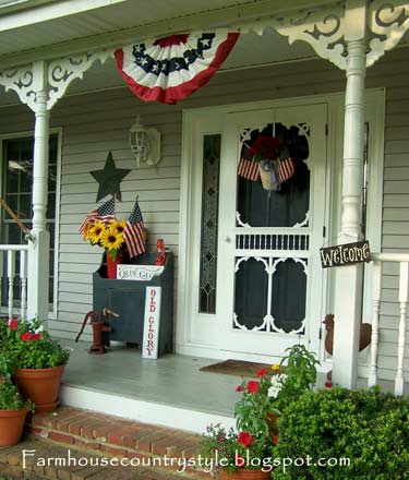 Country Farmhouse | Country Porch Decorating Ideas | Front Porch ...