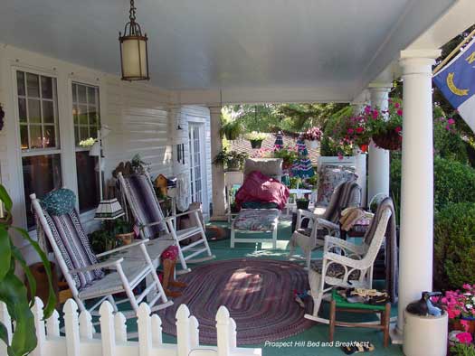 PAINTED PORCH ROCKER ANTIQUE WHITE - CHAIRS - JOHNSONS ANTIQUE STORE