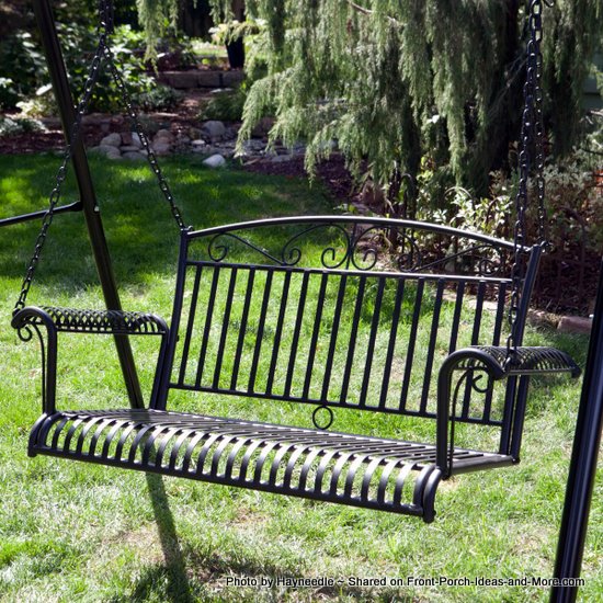 A Metal Porch Swing is for Marking Memories on Your Porch