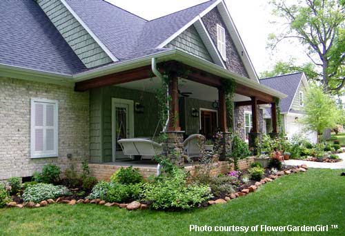 Landscaping with Rocks Around Your Porch