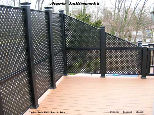 Vinyl Lattice Panels | Black Lattice Panels | Privacy Lattice Panels