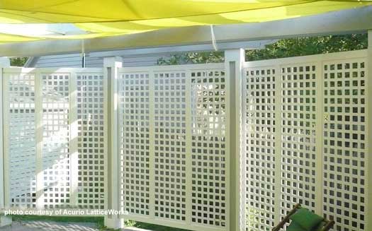 ... vinyl panels to partition off part or all of your deck or patio area