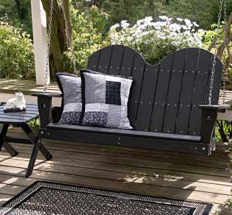 Adirondack Porch Swing | Wood Porch Swing