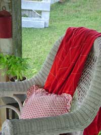 Cozy wicker rocker
