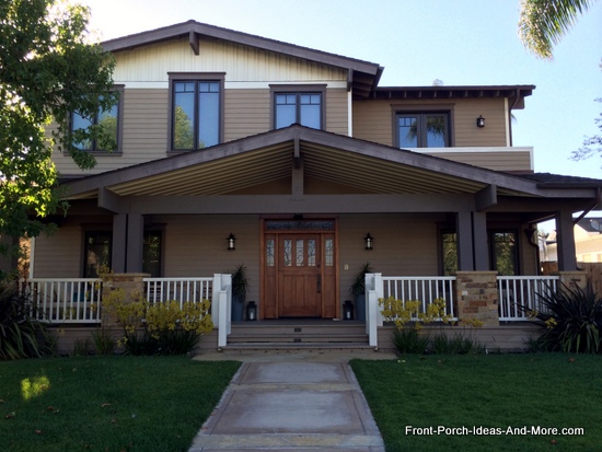 Craftsman style porches have their own unique look. This one, pictured 