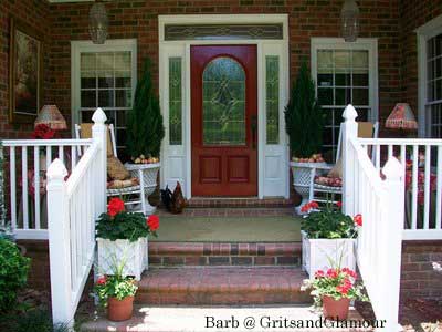 Front Door Ideas on Porch The Columns Steps Lighting Flooring Front Door And More