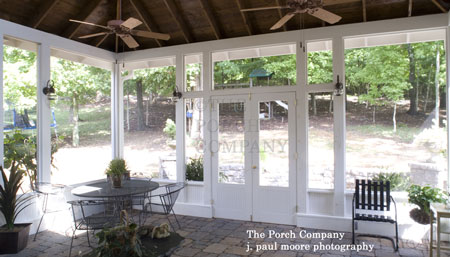 Custom Screen Porch with Ceiling Fans