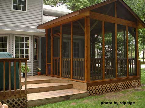 Front House Design on Build A Screened Porch To Let The Outside In