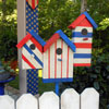 4th of july painted birdhouse decorations
