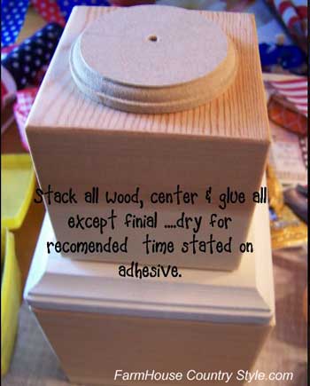 stack and glue the blocks as shown here