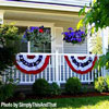 patriotic bunting on front porch
