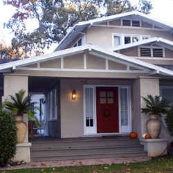 airplane craftsman style bungalow with massive front columns