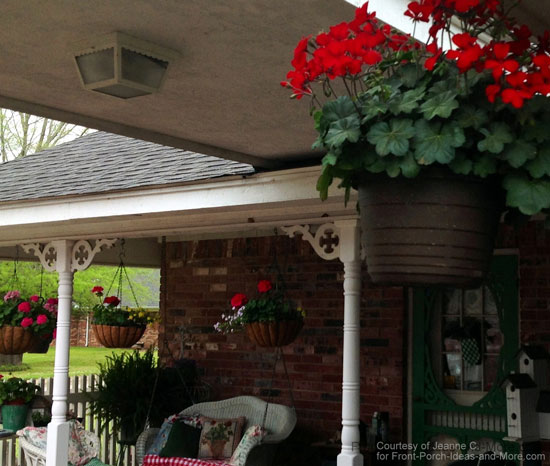 My back porch is a relaxing place to be! Notice the gingerbread brackets.