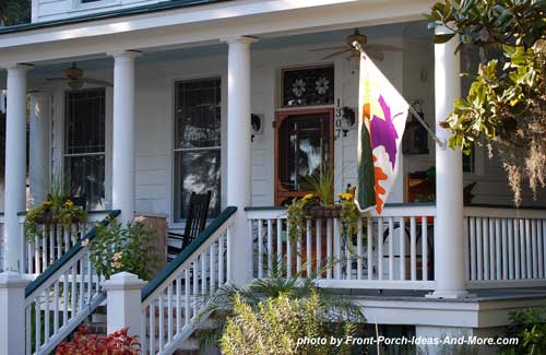 a quaint southern front porch made for sipping lemonade