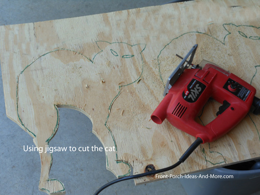 cut out cat with jigsaw