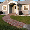 beautiful brick walkway and porch floor