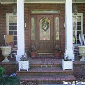 brick front porch with columns