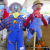 two porch scarecrows