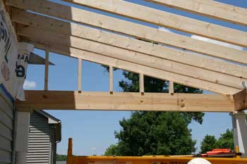 Building A Porch Roof Framing Installing Supports