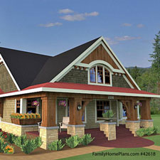 quaint bungalow floor plan with porch