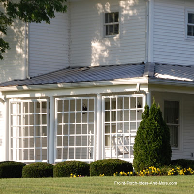 Bush's Bean's farmhouse front porch