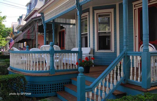 Victorian porch in Cape May NJ