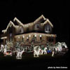 house with many christmas lighting displays