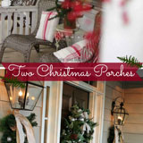 Two Christmas porches - Melanie's and Jeanie's