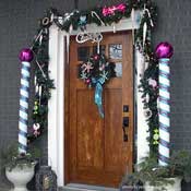 more Christmas door decorations
