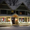 idyllic front porch at christmas