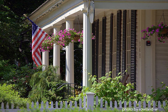 typical fluted front porch columns