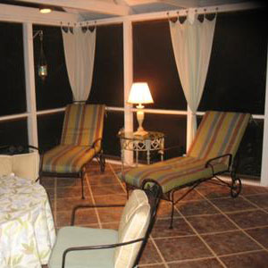 beautifully painted back porch concrete flooring