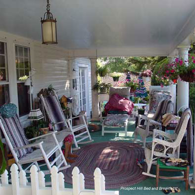 country-furniture on front porch