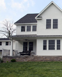 potential privacy space on wrap around porch