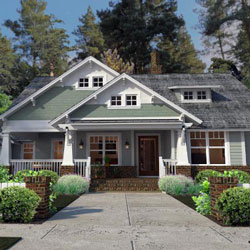craftsman home plan with porch