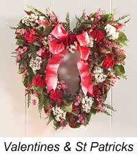 valentine decorated wreath