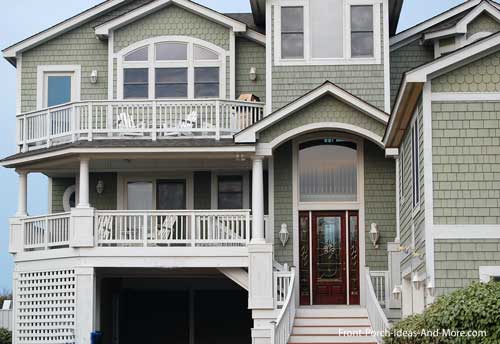 Duck North Carolina Nc Front Porch Ideas Wood Front Door And Two Porches