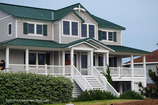 Beautiful front porch on beach house in Duck NC