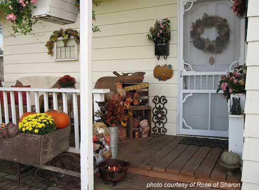 Rose of Sharon's autumn porch
