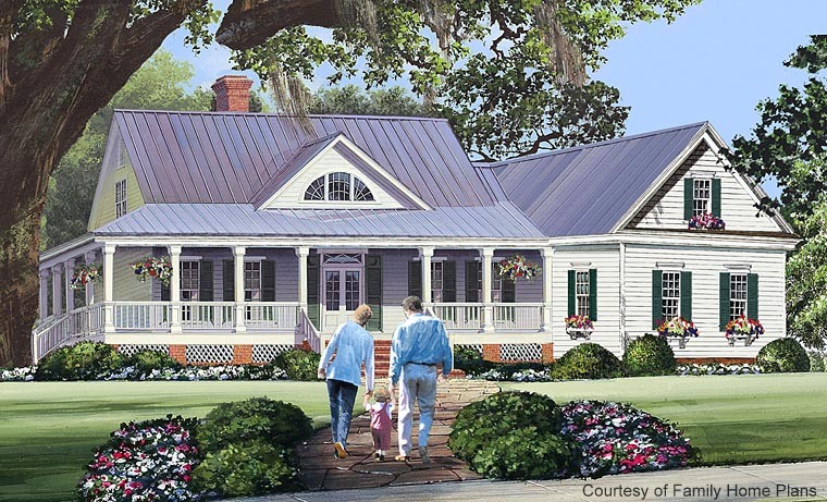 Beautiful home with porch from Family Home Plans
