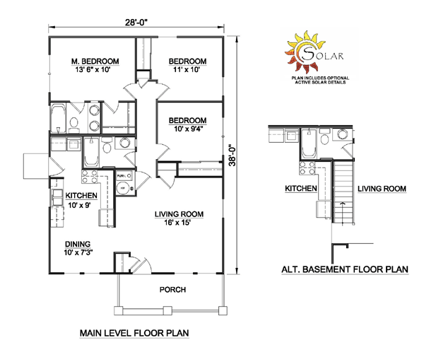 diagram of bungalow floor plan 94371