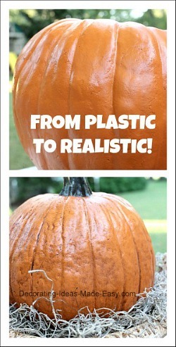 how to make faux pumpkins look more realistic