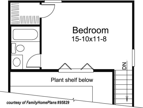 small cabin house plan by family home plans 95829