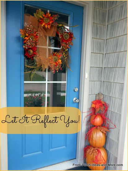 faux pumpkin topiary