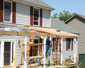 front porch being added to home