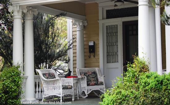 round tapered front porch columns