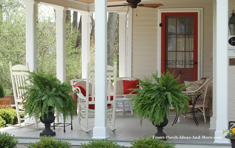 open porch with porch rocking chairs