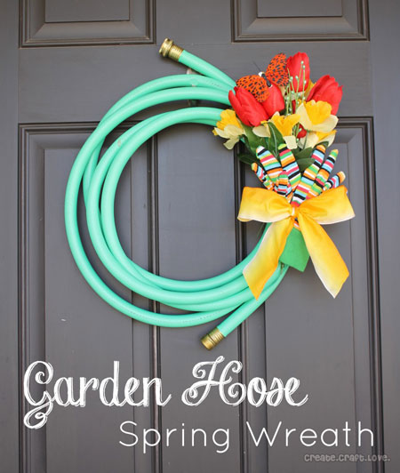 Jills garden hose wreath