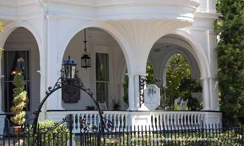 romanesque style front porch columns